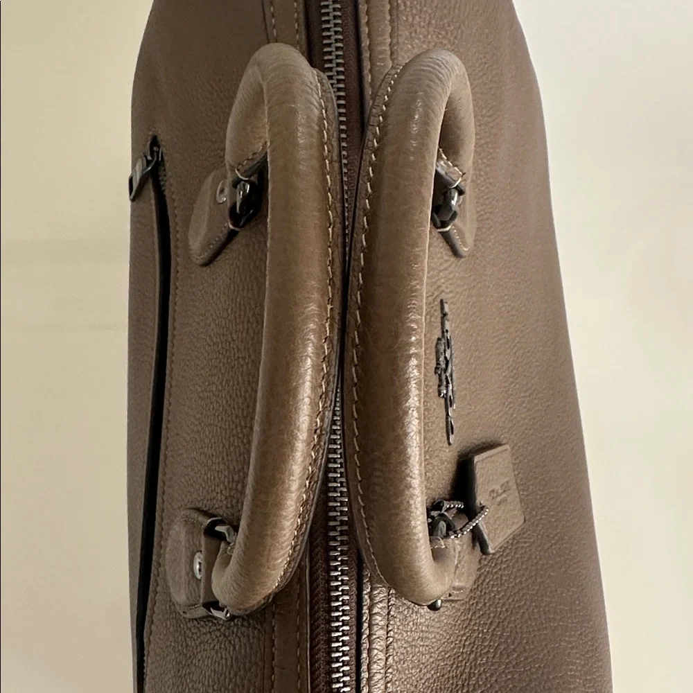 Coach Rowan Large Leather Satchel in Dark Stone CV960 - Picture 6 of 16